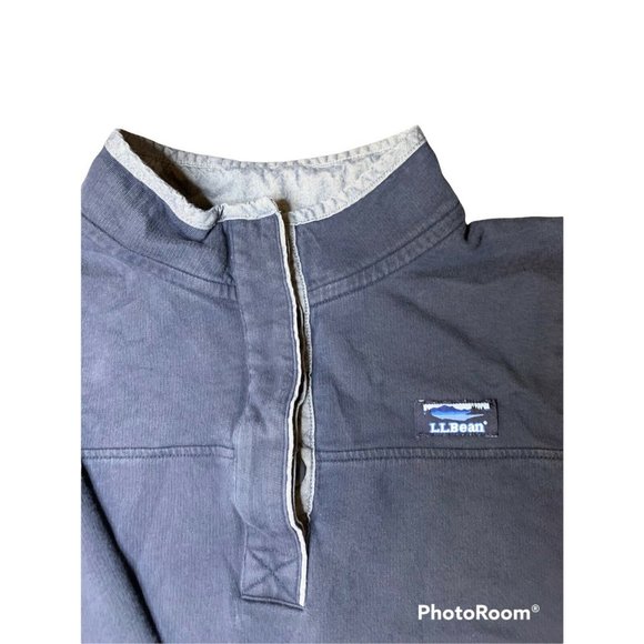 L.L. Bean Women's Blue 100 % Cotton Knit Pullover Size Medium Regular - Picture 2 of 4